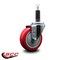 Service Caster 4'' Red Poly Wheel Swivel 1'' Expanding Stem Caster SCC-EX20S414-PPUB-RED-1 - alternate 4